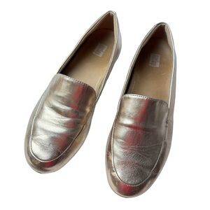 Fitflop Metallic Silver/Gold Comfort Loafers 7